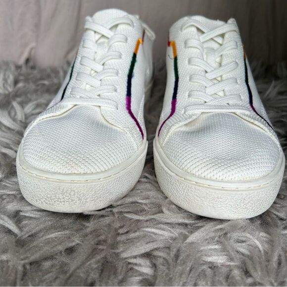 Vivaia Kama rainbow white lace up sneakers women’s shoe size 8 - Picture 5 of 11